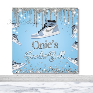 Sneaker Ball Backdrop Birthday Party Photography Backdrop Personalized Sneaker Ball Gala Diamond Decor Banner Photocall Booth Backdrop
