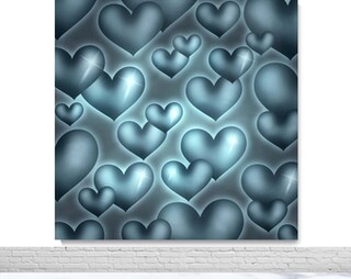 Sfondo Fotografico A Forma Di Cuore Rosso Glitter – 210x150 Cm In Vinile Per Feste E Matrimoni