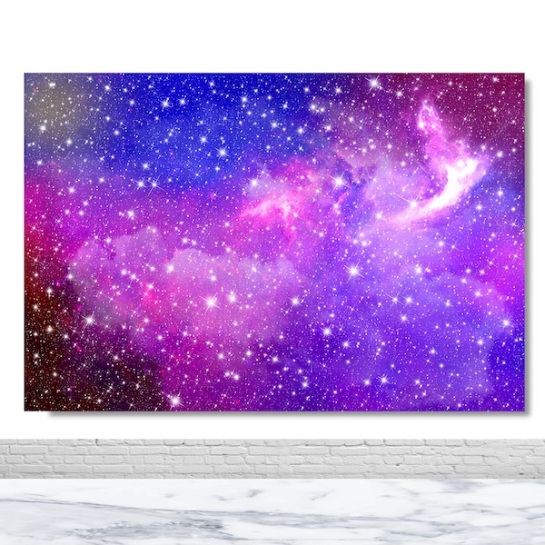 Starry Sky Photography Backdrop Purple Galaxy Photo Background Baby Shower Birthday Twinkle Star Vinyl Polyester Decor Banner Photo Props