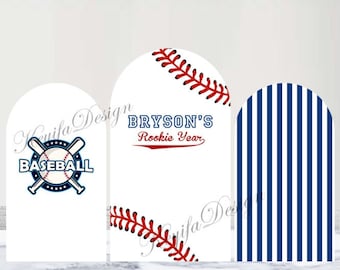 CIEQR Rookie Of The Year Wall Decals - Baseball 1st Birthday Party Decor, Wall Stickers For Baby Shower