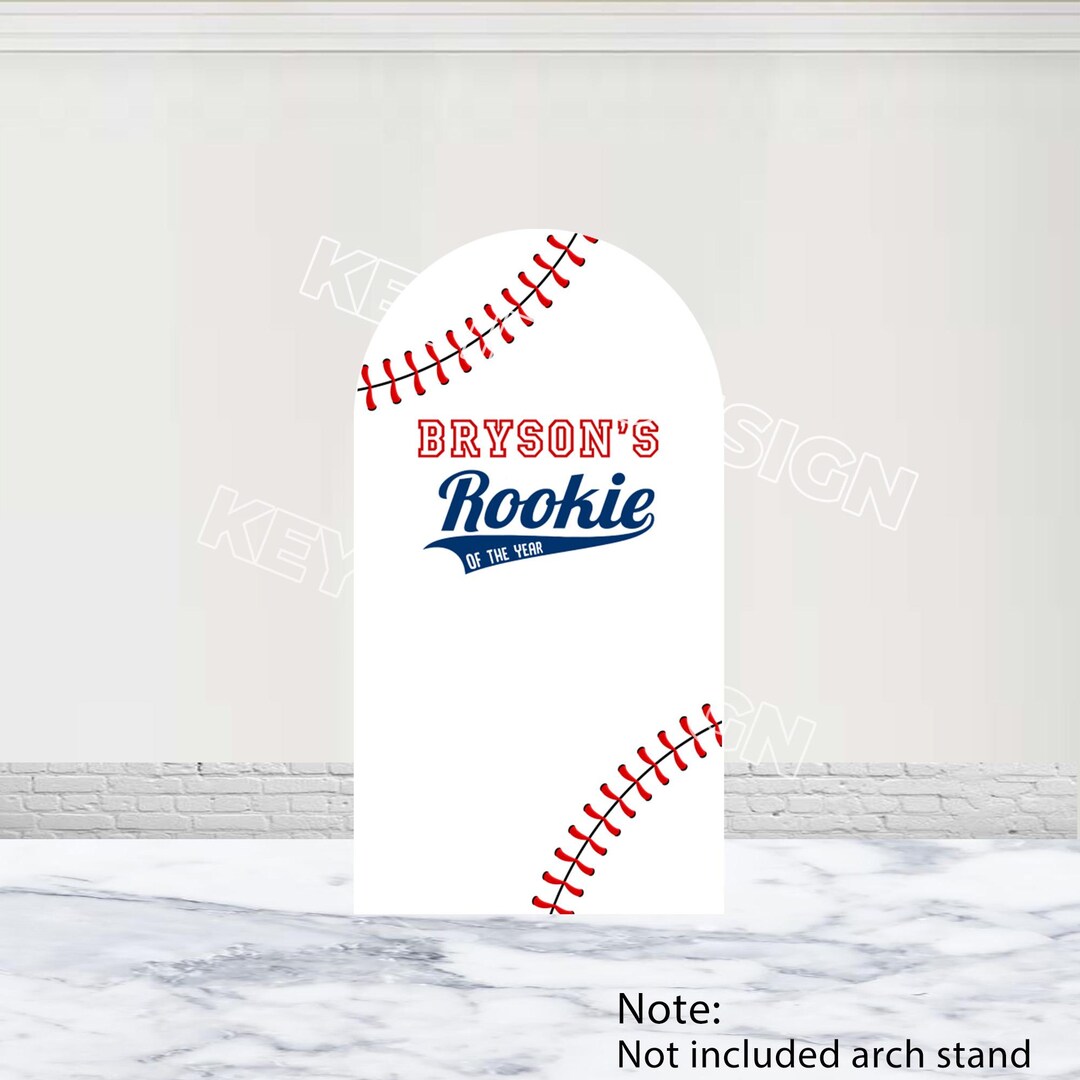 Baseball Arch Cover Rookie of the Year Arch Backdrop Custom Polyester ...