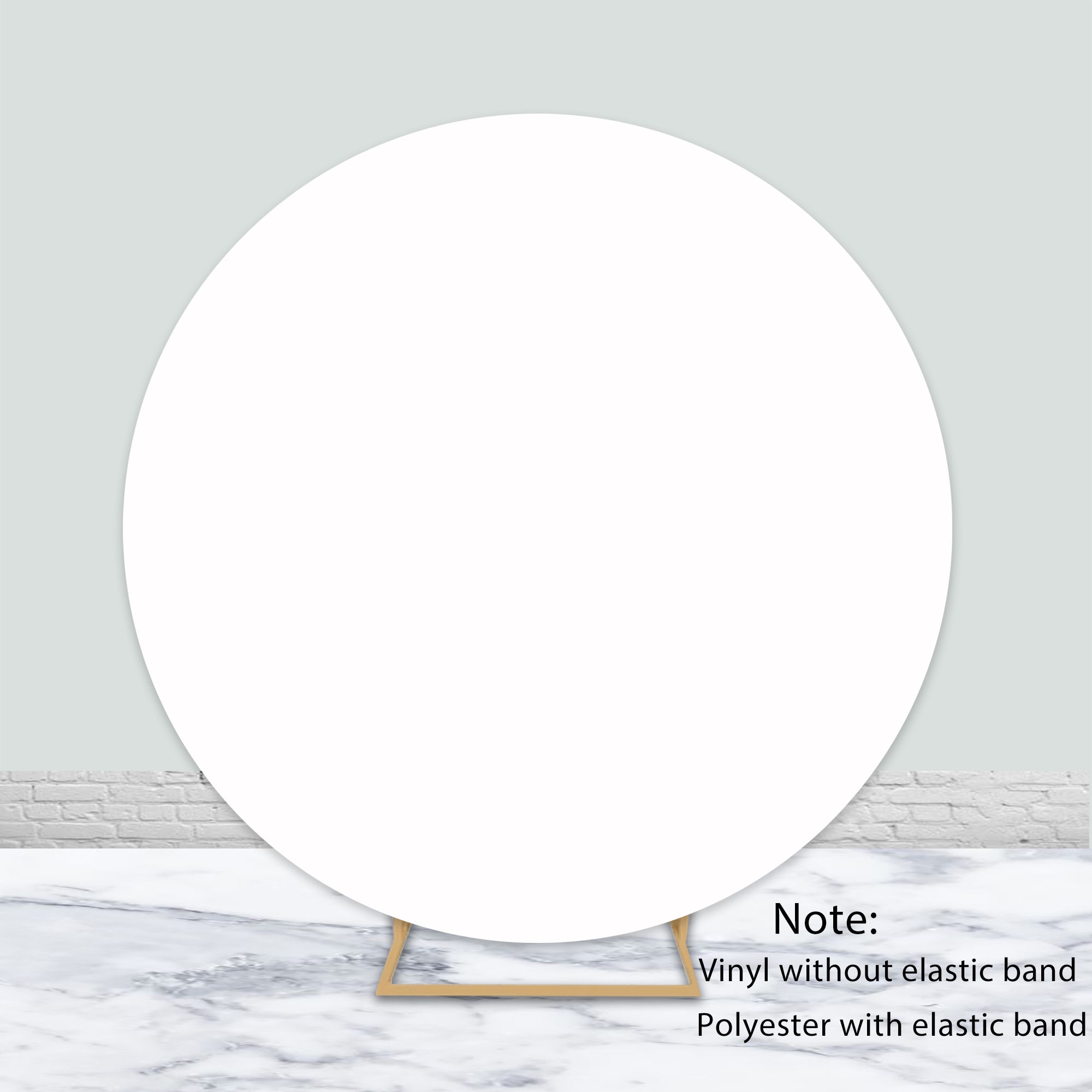Fodera Elasticizzata In Spandex Bianco Per Arco Rotondo Da 1,8 M - Sfondo Per Matrimoni, Feste E Baby Shower - 2