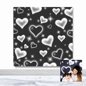 Begin jaren 2000 Hart Fotoachtergrond Verjaardagsfeestje Fotografieachtergrond Jaren 80 90 Old school Decor Banner Vinyl Polyester Photo Booth Achtergrond