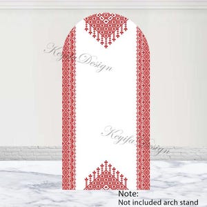 Palestinian Embroidery Custom Arch Cover Palestinian Henna Backdrop Polyester Jordanian Wedding Bridal Shower Double-Sided Arch Cover Prop