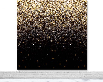 Black Royalty Glitter Photography Backdrops Birthday Wedding Baby Shower Large Photo Background Black Gold Bokeh Photo Booth Props