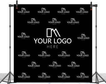 Step and Repeat Logo Wall Photography Backdrop Multi-times Photo Background Personalized Size Color Vinyl Polyester 8x8ft 10x10ft Backdrop