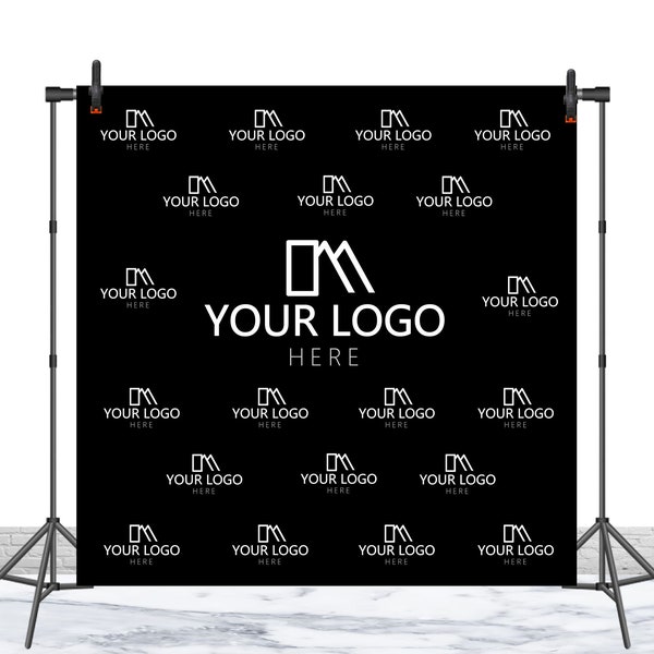 Step and Repeat Logo Wall Photography Backdrop Multi-times Photo Background Personalized Size Color Vinyl Polyester 8x8ft 10x10ft Backdrop
