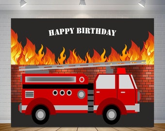 Cornice Per Selfie A Forma Di Camion Dei Pompieri – Sfondo Divertente Per Feste Di Compleanno E Baby Shower, Per Bambini E Ragazze