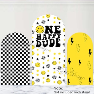 One Happy Dude Custom Arch Cover Kinder erster Geburtstag Hintergrund Polyester One Cool Dude doppelseitiger Bogen Hintergrund 1.2
