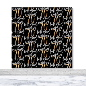 Making 70 Look Good Custom Backdrop 50th 60th Birthday Step And Repeat Photography Backdrop Gold and Black Birthday Bash Banner Decorations
