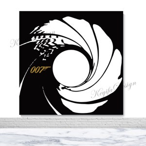 007 James Bond Birthday Backdrop 30th 40th 50th Man Birthday Photography Backdrop Secret Agent Decor Banner Poster Photo Booth Backdrop