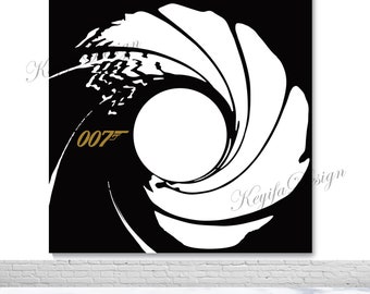 007 James Bond Birthday Backdrop 30th 40th 50th Man Birthday Photography Backdrop Secret Agent Decor Banner Poster Photo Booth Backdrop