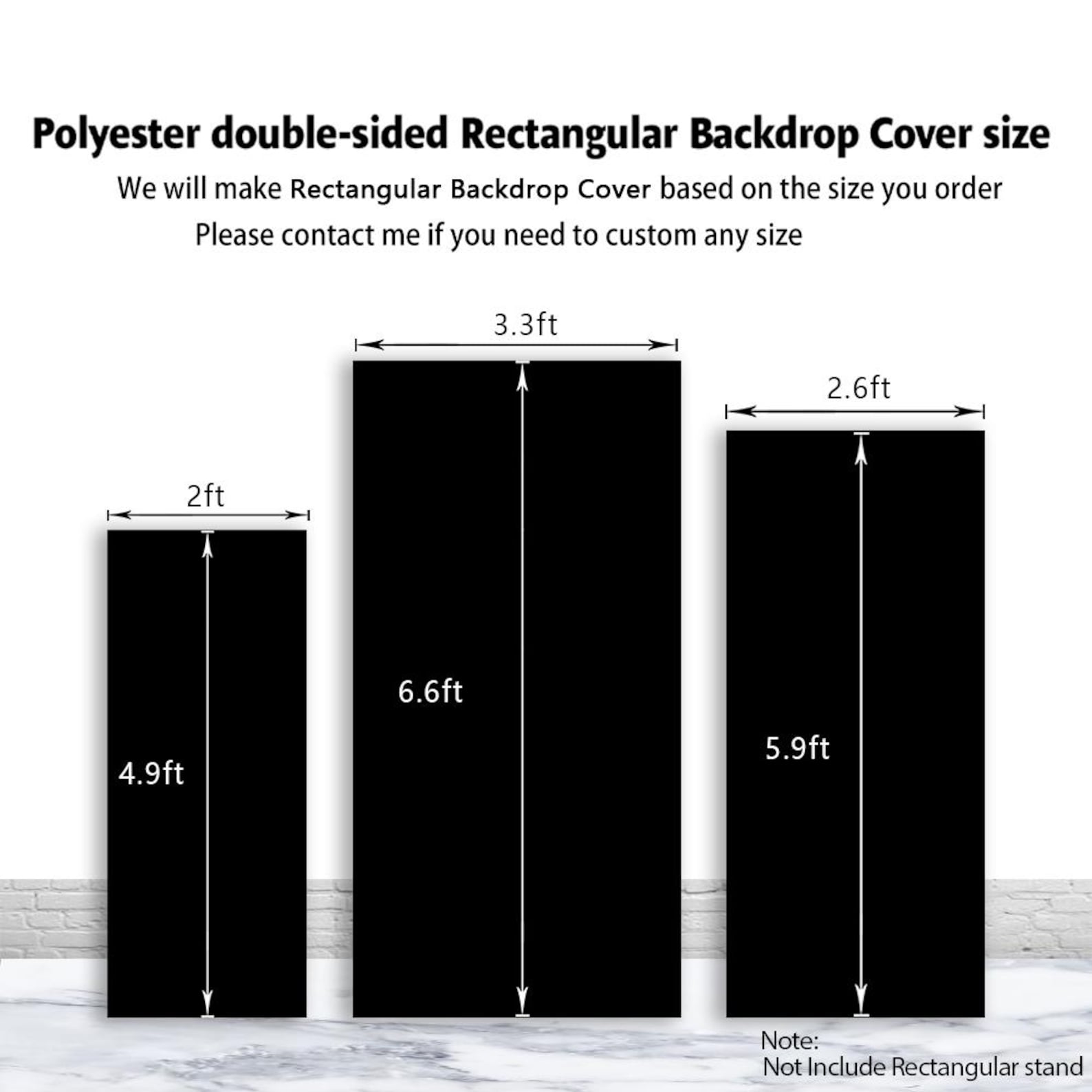 Custom Rectangle Backdrop Cover Birthday Party Wedding Photo Background ...