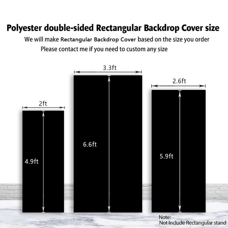 Custom Rectangle Backdrop Cover Birthday Party Wedding Photo Background ...