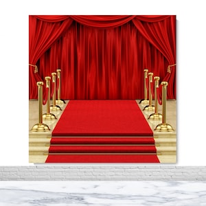Red Carpet Photography Backdrop Birthday Wedding Photo Background Gold Vinyl Backdrop