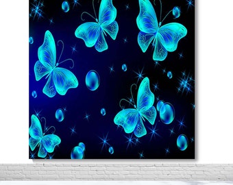 Early 2000s Butterfly Bubbles Photo Backdrop Birthday Party Photography Background Custom 90s Shiny Decor Banner Poster Photo Booth Backdrop