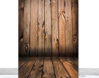 Toile de fond de photographie en bois rustique, texture marron vintage, sol en bois, arrière-plan Photo en vinyle, accessoires de cabine Photo