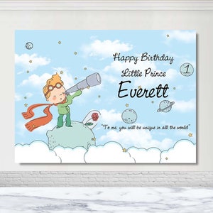 Kleiner Prinz Foto Hintergrund Junge 1. Geburtstag Fotografie Hintergrund Baby Shower Party Decor Banner Poster Photo Booth Hintergrund