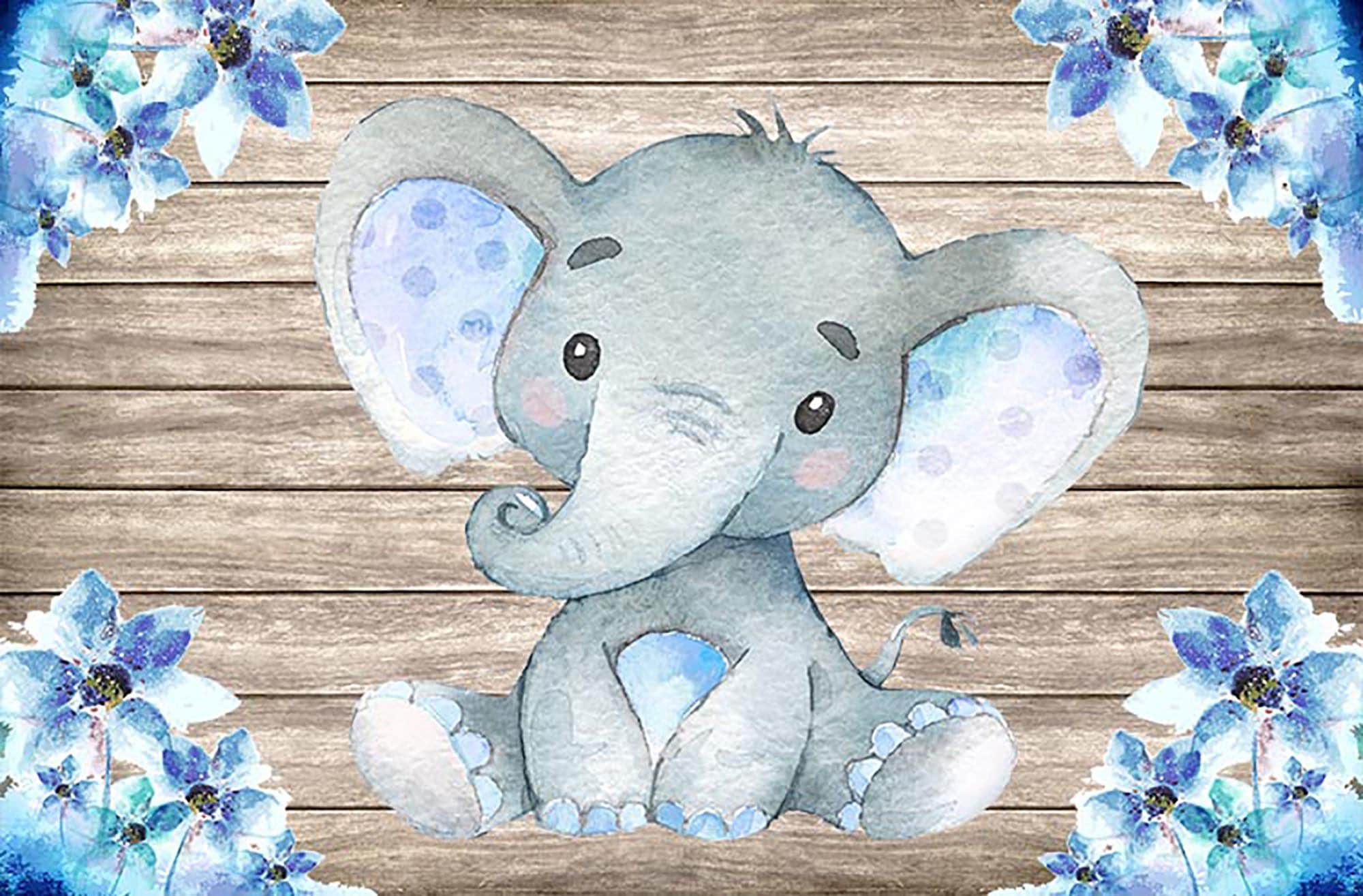 Elephant Baby Shower Backdrop