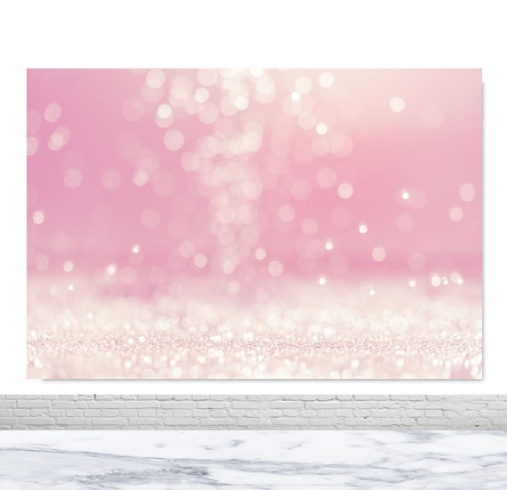 Hot Pink Glitter Bokeh Monogram Keychain