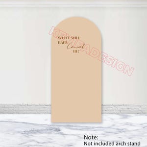 What Will Baby Be Arch Cover Custom Polyester Double-Sided Boy or Girl Gender Reveal Baby Shower Arch Backdrop