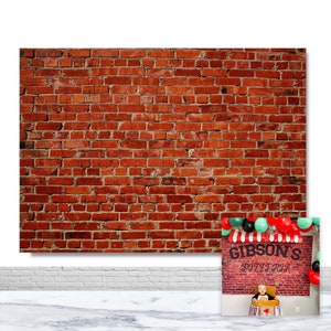 Retro Red Brick Wall Photography Backdrop Birthday Party Baby Shower Picture Backdrop Vinyl Photo Background