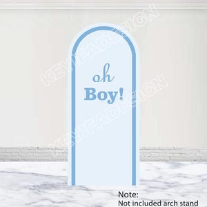 Oh Baby Arch Backdrop Baby Shower Backdrop Polyester Double-Sided Oh Baby Arch Cover Birthday Party Decorations Photography Props