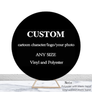 Custom Photo Round Backdrop Birthday Wedding Photography Background Personalized Circle Arch Cover Decorations Photo Studio Props