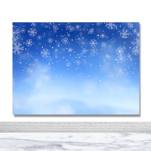 Winter Wonderland Snowflake Photo Backdrop Birthday Party Happy Christmas Photography Background Snow Scene Decor Banner Photo Backdrop