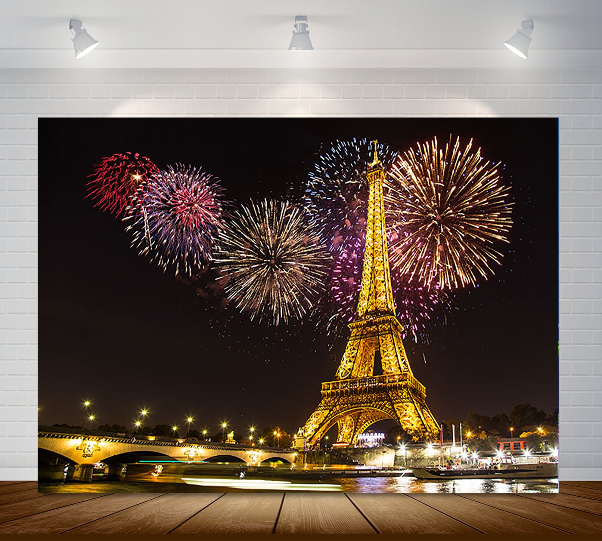 YongFoto 1,5x2,2m Sfondo Fotografico Sognando i siti storici Torre Eiffel francese Parigi Vista superiore città moderna Fondale Foto Festa Bambini Boby Nozze Adulto Partito Studio Fotografico Puntelli