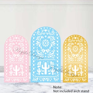 Cielito Lindo Baby Shower Arch Cover Mexican Talavera Backdrop Customizable Polyester Bridal Shower Wedding Double-Sided Arch Cover Decor
