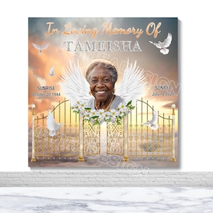 In Loving Memory Backdrop Memorial Backdrop Custom Memorial Service Banner Forever In Our Hearts Funeral Backdrop Celebration of Life Poster