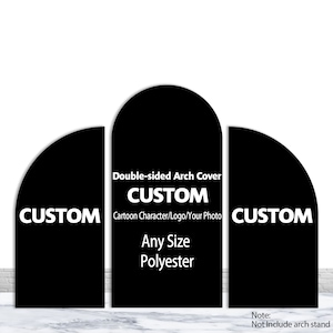 Double-Sided Arch Backdrop Cover Birthday Party Baby Shower Wedding Backdrop Custom Polyester Arch Stand Cover Decorations Photo Studio Prop
