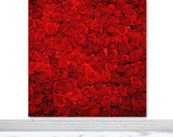Red Rose Floral Wall Photo Backdrops Wedding Valentine's Day Birthday Flowers Photography Background Vinyl Photo Booth Props