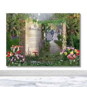 Enchanted Forest Photo Backdrop Kid Birthday Baby Shower Photography Backdrop Enchanted Castle Decor Banner Curtain Backdrop Photo Photocall
