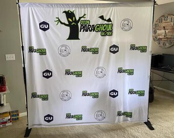 Custom Step And Repeat Logos Photography Backdrop Black Photo Background Personalized Any Size Color Vinyl Photocall Backdrop - UK