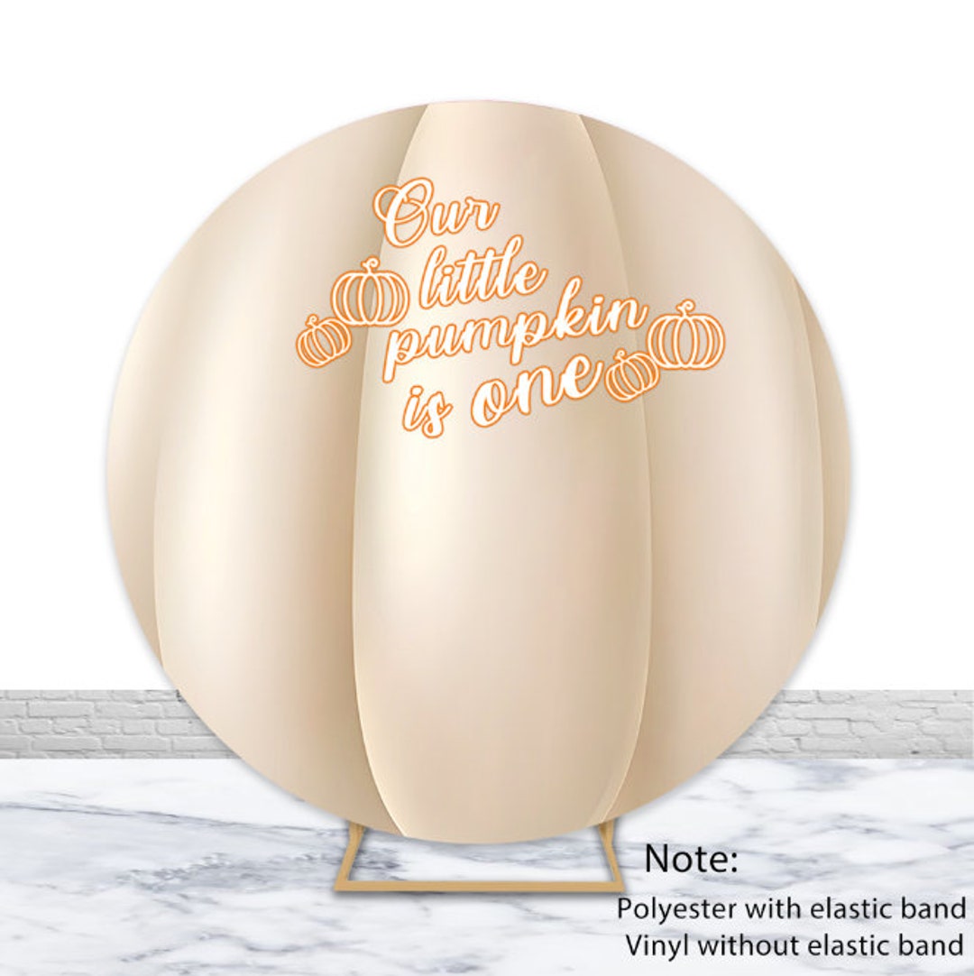 Our Little Pumpkin is One Round Backdrop Pumpkin First Birthday ...