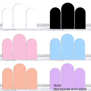 Double-Sided Arch Cover Backdrop Birthday Party Wedding Photography Backdrop White Black Blue Pink Orange Purple Polyester Arch Cover Decor