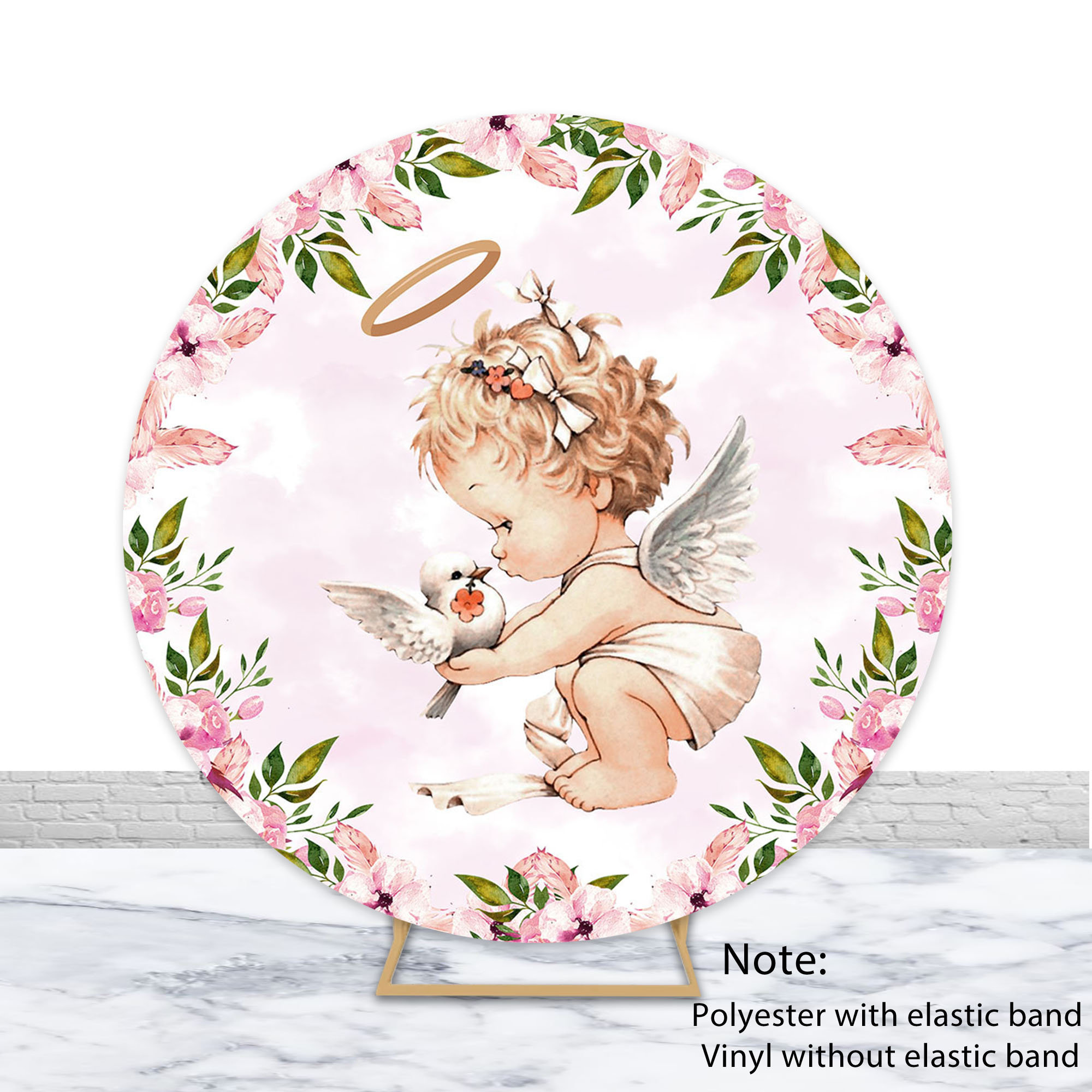 2X2M Paillettes D'Or Cygne Blanc Toile De Fond Ronde Points D'Or Rose Couverture De Toile De