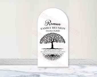 2026 Family Reunion Arch Cover Polyester Custom Color Text Image Family Reunion Arch Backdrop Family Gathering Annual Reunion Cover