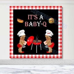 It&#39;s a BaByQ Backdrop BBQ Baby Shower Photo Background Custom Barbecue Picnic Banner BBQ Party Decorations Props