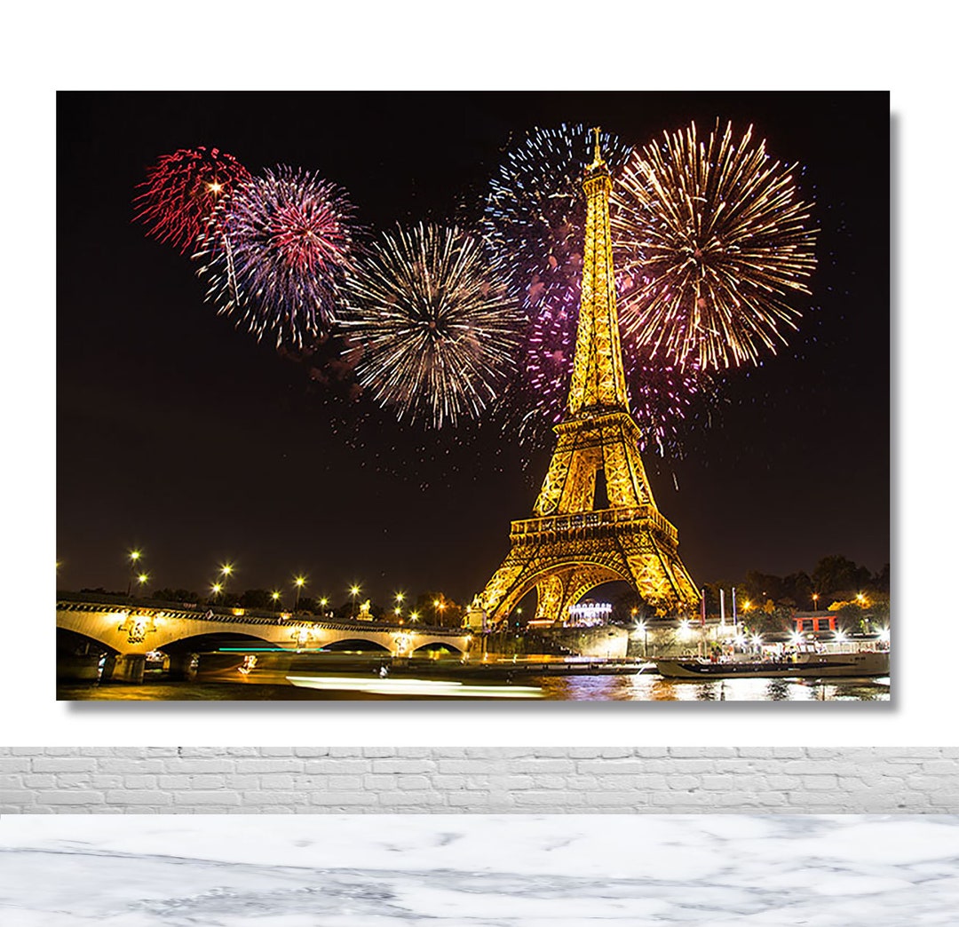 パリのエッフェル塔の写真背景、花火、誕生日パーティーの写真背景