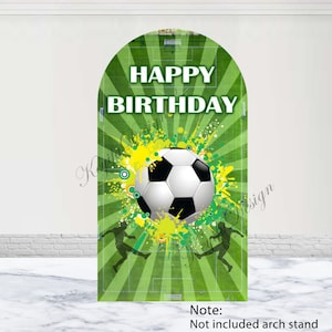 Football Arch Backdrop Boy Birthday Baby Shower Backdrop Sport Theme Double-Sided Arch Cover Backdrop Party Decorations Prop