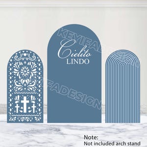 Cielito Lindo Arch Cover Baby Shower Photo Background Custom Polyester Double-Sided Mexican Talavera Arch Cover Wedding Bridal Shower Decor