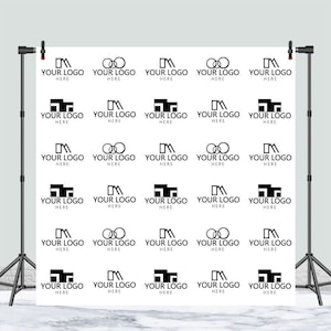 Step and Repeat Logo Backdrop Multiple logo Repeated Photography Background Custom Color Vinyl Polyester Event Decor Banner Photocall Prop