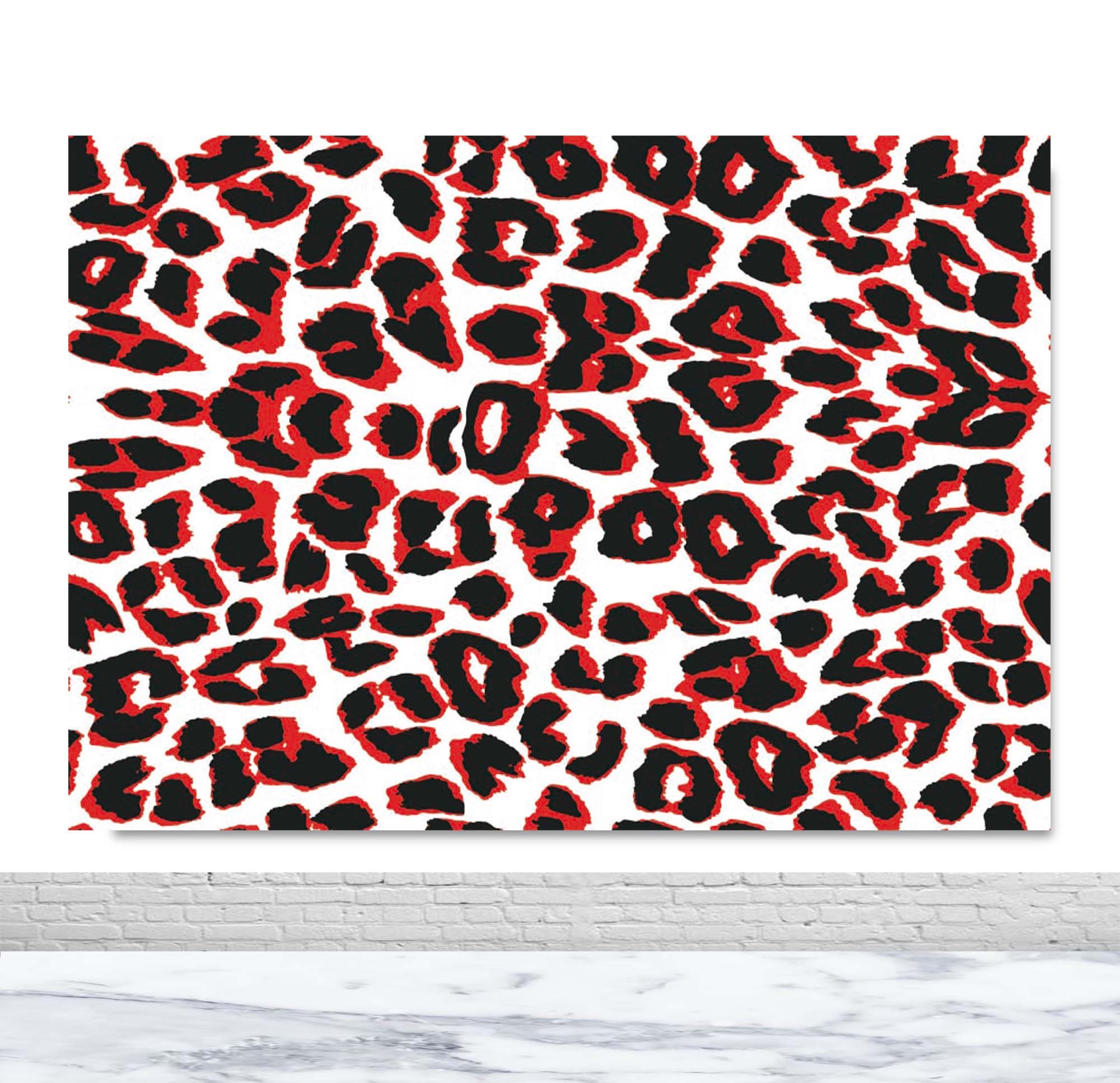 Leopard Texture Print Backdrop for Photography Animals Cloth Pattern Photo Background Red Black White Vinyl Photo Booth Props