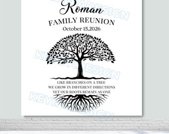 2026 Family Reunion Backdrop Custom Color Text Family Reunion Banner Family Gathering Annual Reunion Photo Background
