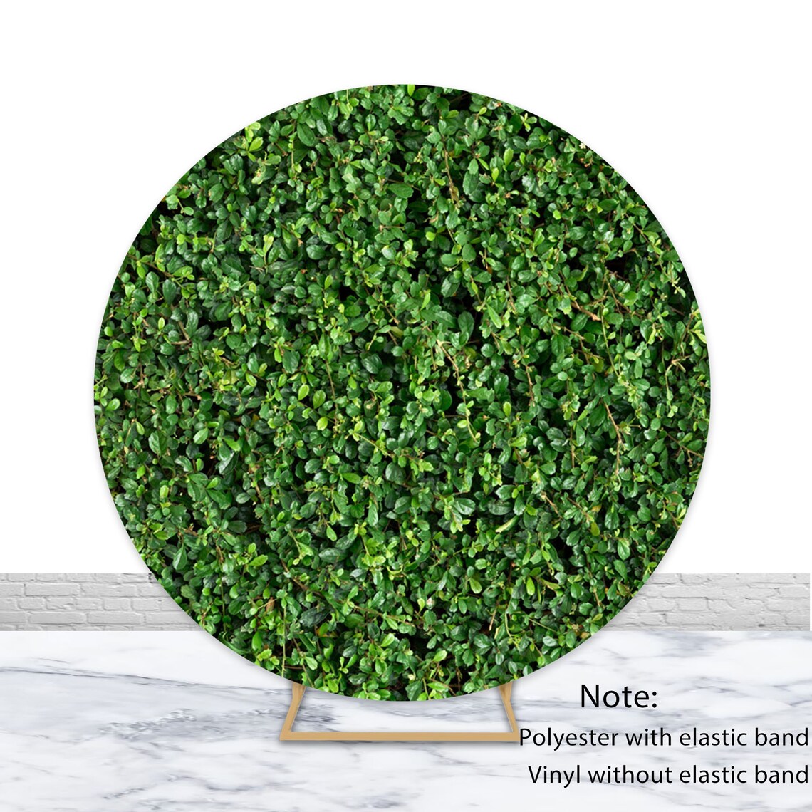 Nature Greeny Leaves Round Birthday Backdrop