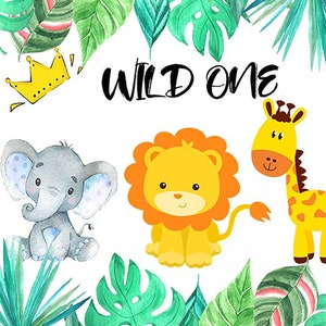 Jungle Wild One Birthday Photography Backdrop Baby Shower - Etsy