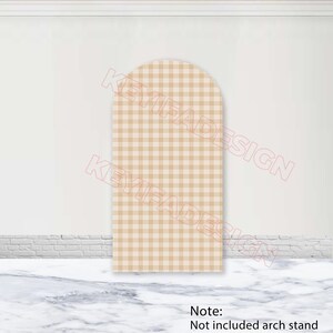 Palaka Pattern Arch Cover Polyester Double-Sided Custom Any Color Palaka Plaid Arch Backdrop Gingham Backdrop Checkered Grid Decor Props